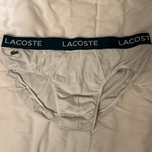 Lacoste cotton stretch, briefs size extra large good condition
